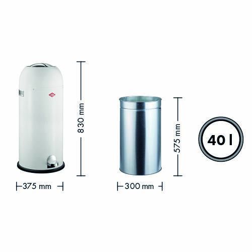 Wesco Kickmaster Afvalemmer – 33 Liter – Retro Design - Afbeelding 4
