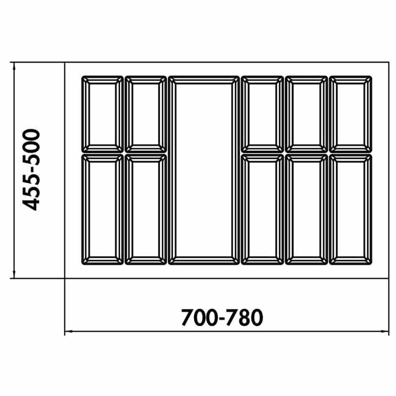 Bestekbak Adesso 2 – 80 cm - Afbeelding 2