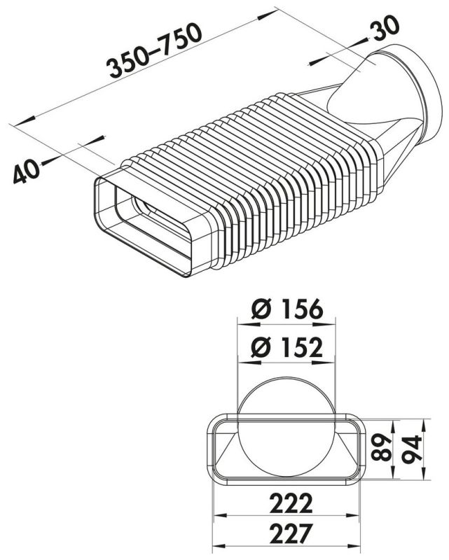 Compair® Flow F-RBFLEX 1 systeem 150 buisbocht flexibel, wit - Afbeelding 4