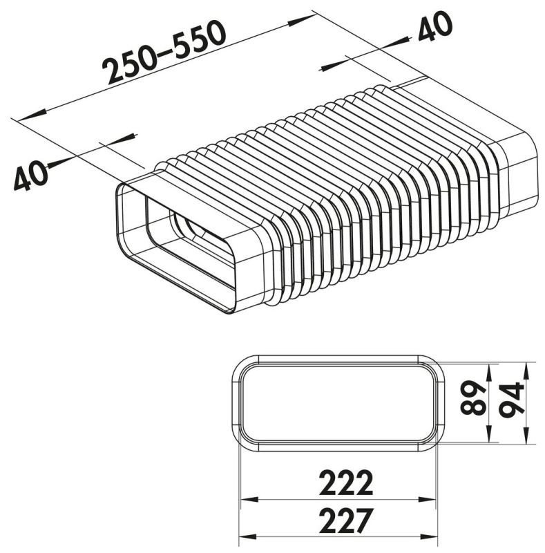 Compair® Flow F-RBFLEX 1 systeem 150 buisbocht flexibel, wit - Afbeelding 2
