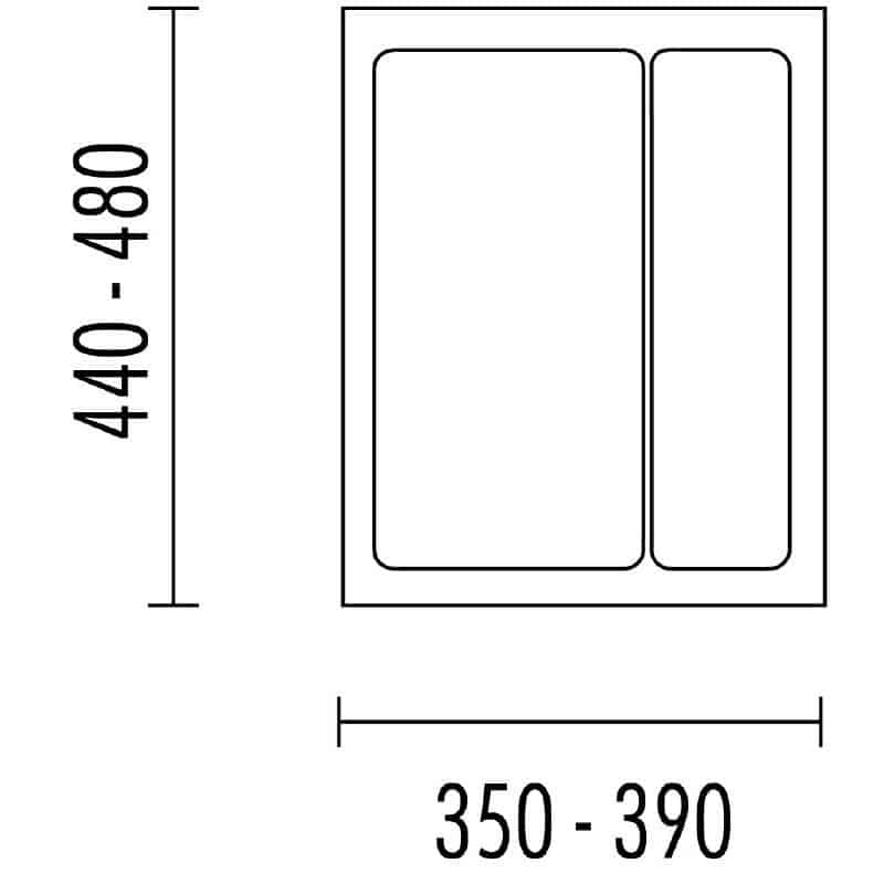 Inzetbak Bestek 450 mm – Flexibel en Universeel - Afbeelding 2