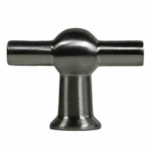 Bolderknop met ril zwart