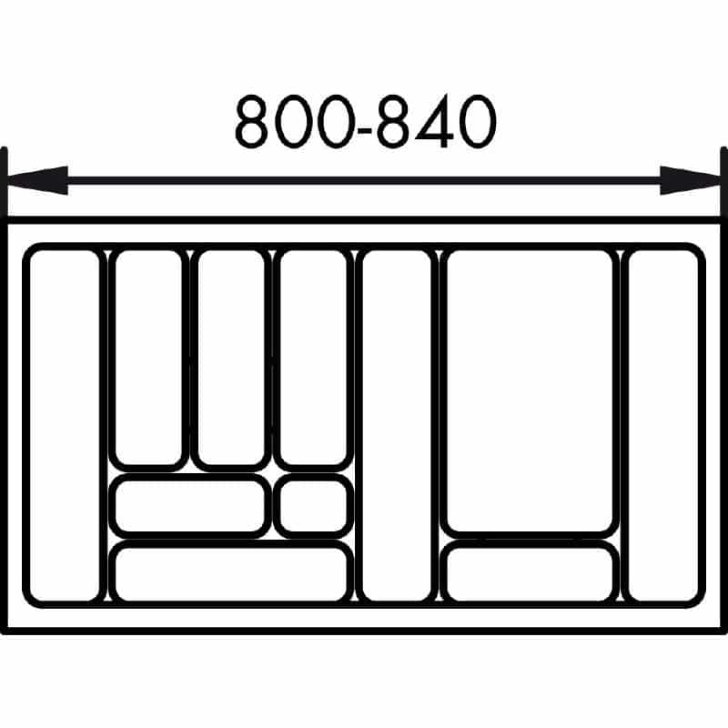 Bestekelement 1 – Inzet voor keukenlade 900 mm kastbreedte - Afbeelding 2