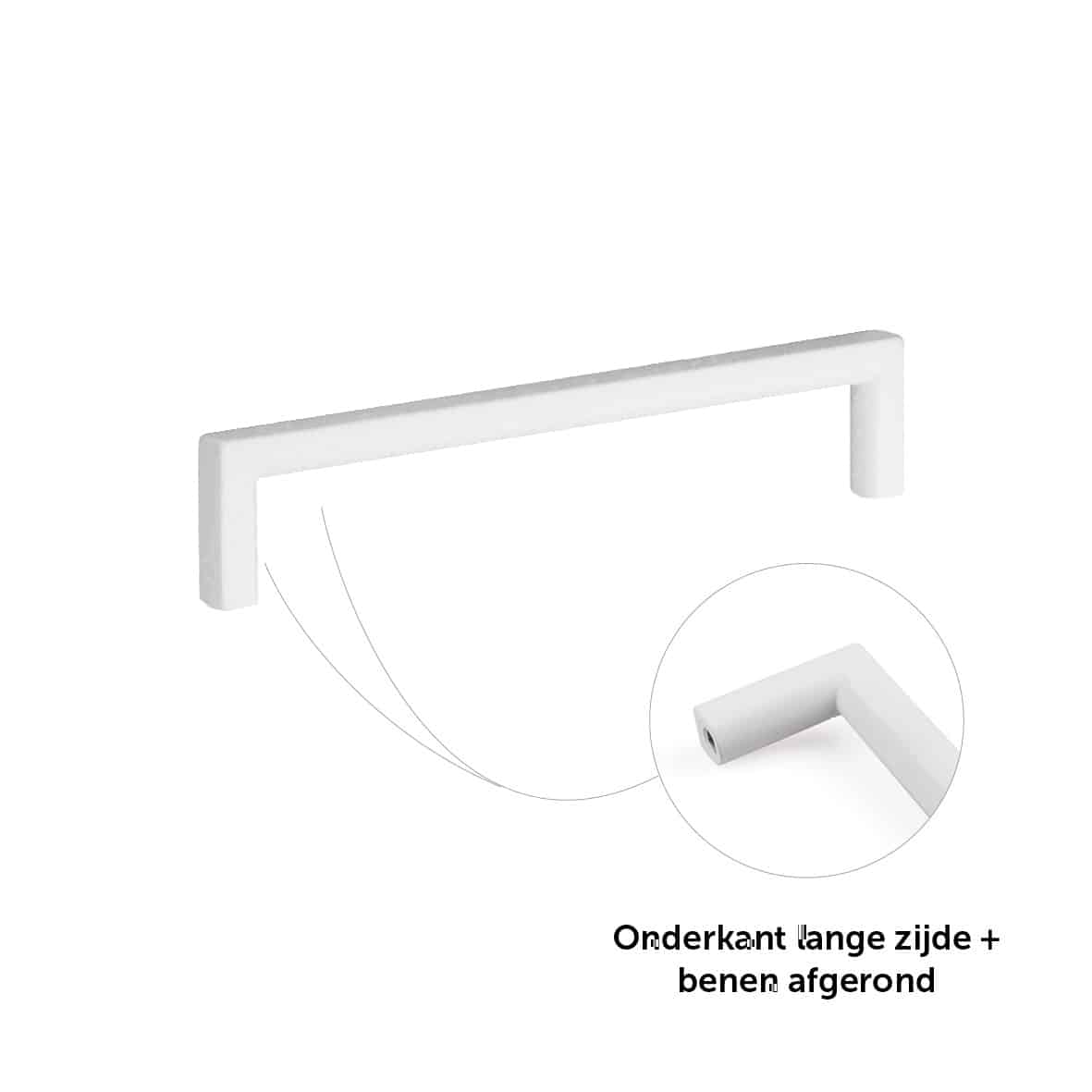 Projectgreep – Zwart/Wit – Ronde Afwerking – Boormaten 128, 160, 192, 320 mm - Afbeelding 2
