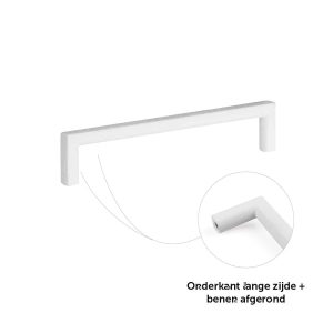 Verstekgreep – Zwart/Wit – Boormaten 128, 160, 192, 320 mm